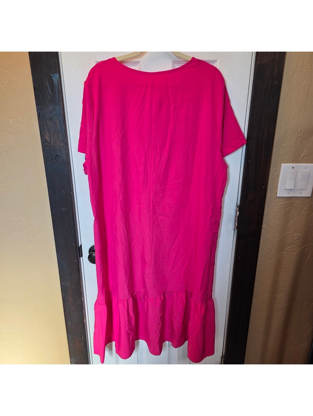 SHEIN Women's Curve Pink Polyester Short Sleeve Dress- 2XL - Picture 3 of 8